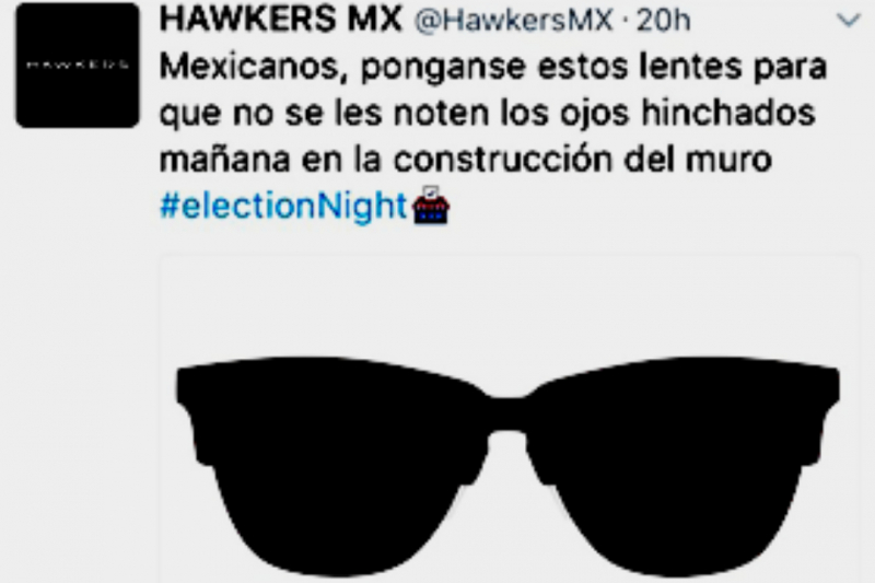 Imagen de un tweet sobre una crisis