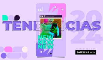 Nuevo anuncio de Samsung con las palabras tendencias.