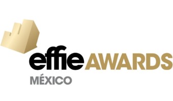 Logotipo de los premios effie méxico, que presenta texto estilizado y un elemento gráfico.